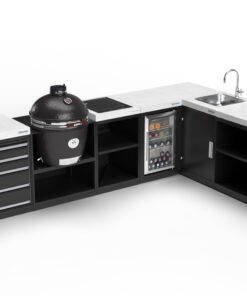 Modulare Outdoorküche mit 11 verschiedenen Modulen der Firma BlackBull